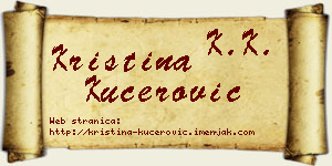 Kristina Kućerović vizit kartica